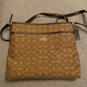 Coach canvas crossbody bag